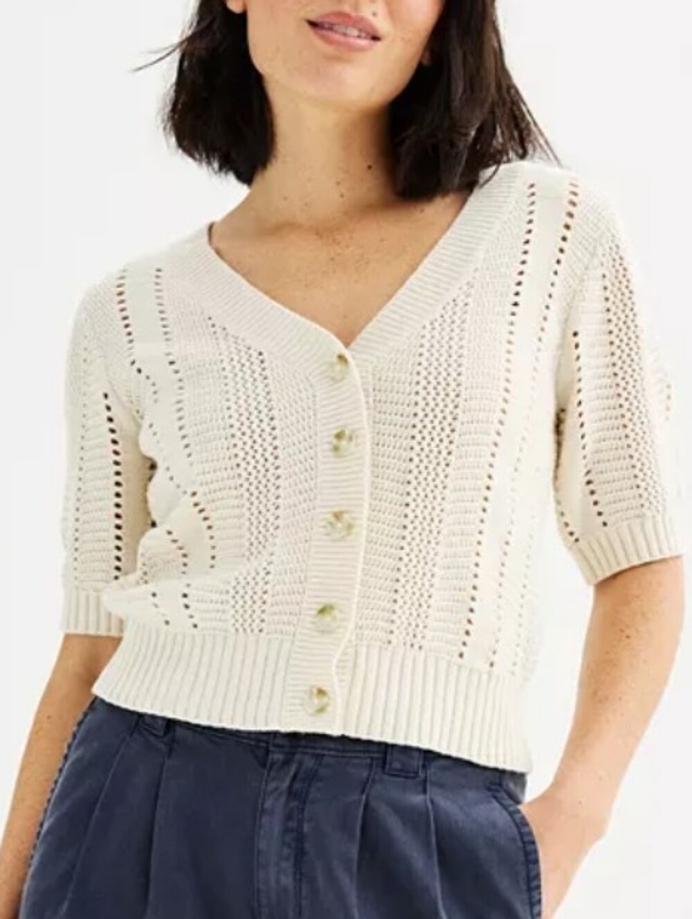 Sonoma Short Sleeve V Neck Cardigan